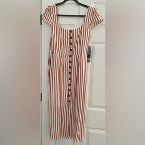 Striped dress with open back